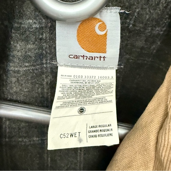 Vintage Carhartt C52 Chore Ranch Flannel Lined Utility Barn Jacket Coat Men’s L - Picture 5 of 6